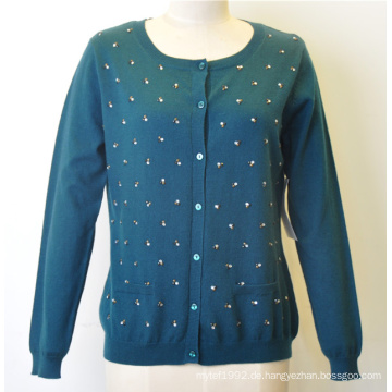 Frauen Patterned Strickjacke Strickjacke mit Knopf